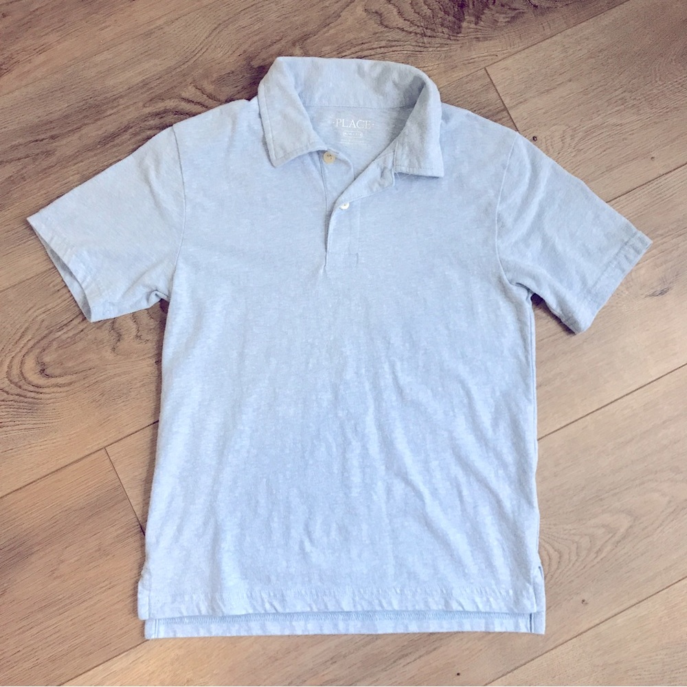 🔴 3 for $25 🔴 The Childrens Place sz 7/8 Short Sleeve Polo Shirt in Baby Blue